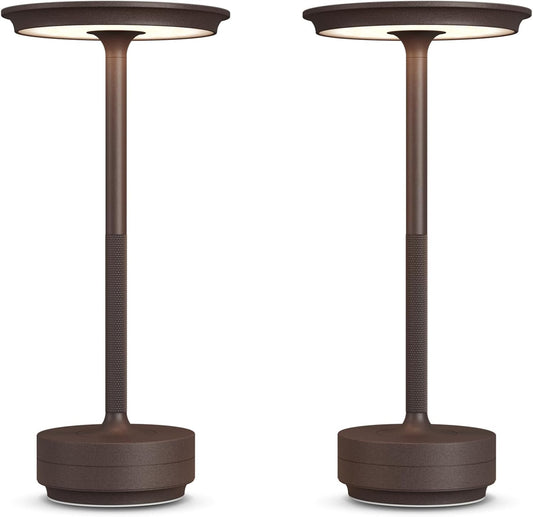 2 Pack Rechargeable Cordless Table Lamps, 5000mAh Portable LED Table Light